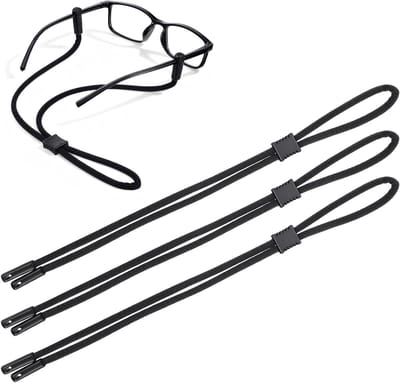 Verstelbare brillenkoord set van 3 - Nylon, antislip, ideaal voor sportbrillen, zonnebrillen en leesbrillen