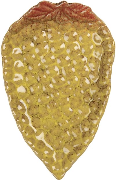Clayre & Eef Decoratie schaal 15x10x2 cm Geel Keramiek