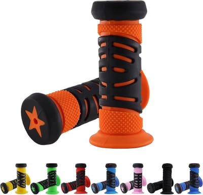 Veilige Fietshandvatten voor Kinderen, Rubber Handgrepen, 22mm Caliber, 95mm Lengte, Geschikt voor Fiets, Scooter en Loopfiets