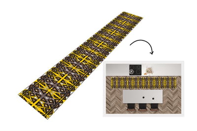 Keukenloper - Loper keuken - Afrika - Geometrie - Patronen - 300x50 cm - Keukenloper vinyl
