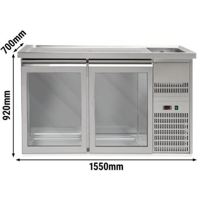 GGM Gastro Biertheke Premium PLUS - 1550x700mm - 2 Glastüren