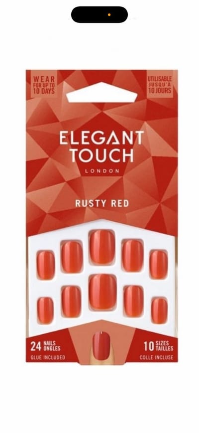 Elgant Touch London Nail Rusty Red Plaknagels 24 stuks + lijm