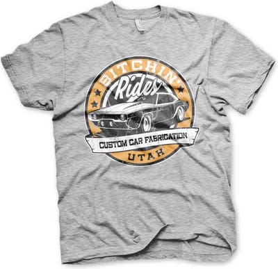 Bitchin' Rides Heren Tshirt -S- Utah Grijs