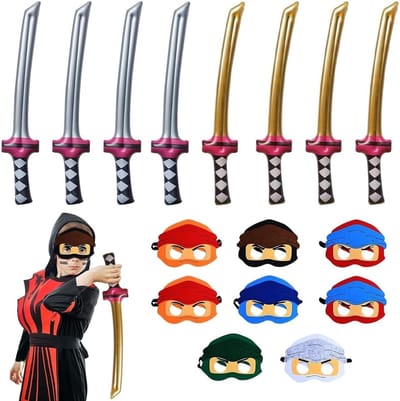16-delige Ninjago Maskers Set voor Kinderen, Perfect voor Verjaardagsfeestjes, Ninjago Decoratie en Speelgoed
