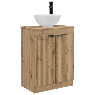 vidaXL - Badkamer - Vanity - met - Wastafel - Artisanaal - eiken - 54 - x - 35 - x - 83 - cm