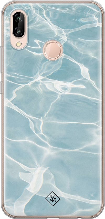 Casimoda® hoesje - Geschikt voor Huawei P20 Lite (2018) - Oceaan - Siliconen/TPU - Soft Case - Blauw - Water