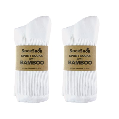 Sock Snob - Unisex 12 paar bamboe katoenen sportsokken