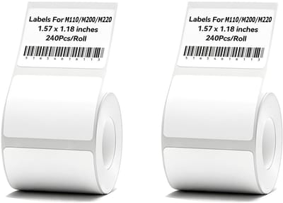 Dailygoods- Etiketten 480 Stuks - Thermisch Gelamineerde Etiketten - Label Stickers - Multifunctionele Etiketten - Voor Labelmaker M110/M200/M220/T50pro - 40 mm x 30 mm - Labelstickers