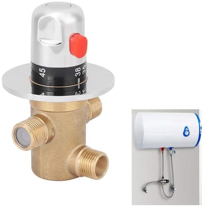 Dailygoods- Mengventiel 3-Weg - Thermostaatkraan - Temperatuurmeter - Antislip - Waterdicht - Hoogwaardig Messing - Veilig en Betrouwbaar - Thermostaat