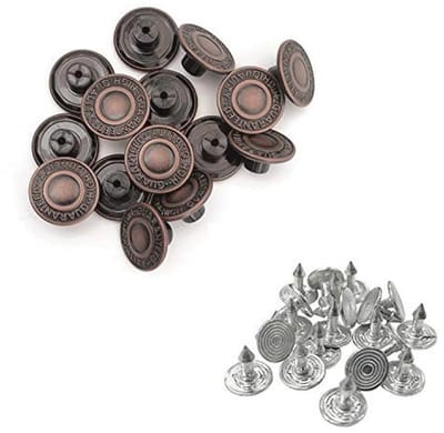 Duurzame Tack Fastener Knoppen voor Kleding Reparatie – 10 Stuks Set in Donker Brons