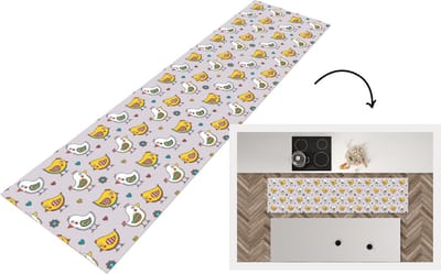 Keukenloper - Loper keuken - Patroon - Vogel - Kip - 200x50 cm - Keukenloper vinyl