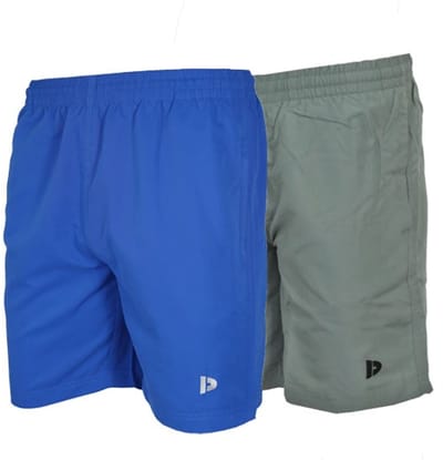 2-Pack Donnay - Micro Fibre Short (Ian) - Sportbroek - Heren - Royal-blue/Jungle green (609) - maat S
