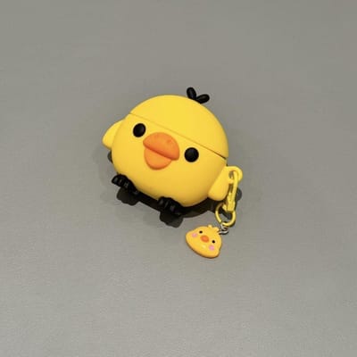 3D Geel Kuikentje AirPods Hoesje, Zacht Siliconen Schokbestendig Beschermhoesje, Schattig Cartoon Oortelefoonhoesje Voor AirPods Pro 2/3/4 For airpods 3
