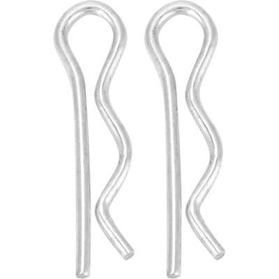 Goupille fendue R Clip de fixation de goupille de retenue zingué brillant (1.8*35mm 30pcs) white