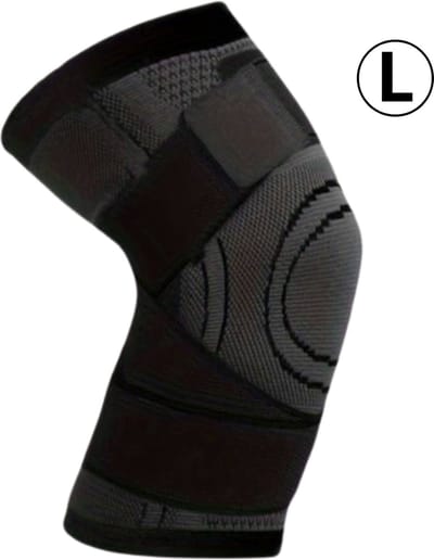 Nivard Kniebrace - Sportbrace Knie - Knee Sleeves - Knee Sleeves Powerlifting - Compressie Knie Brace - Knee Wraps - Knee Support - Dames - Heren - Zwart - Maat L