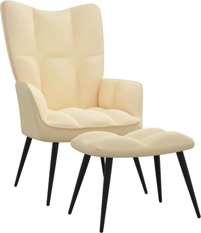 Fauteuil - Relaxzetel - Relaxstoel - Relaxfauteuil - Stoel - Met armleuning - Met voetenbank - Voor één Persoon - Beige