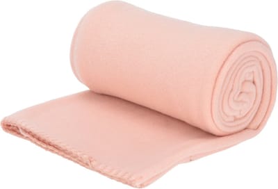 H&S Fleece deken/dekentje/plaid - polyester - roze - 125 x 150 cm