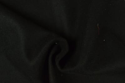 10 meter wol stof op rol - Zwart - 78% Polyester / 22% Wol