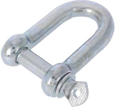 D sluiting - 100kg - 12x24mm - Diam.6mm