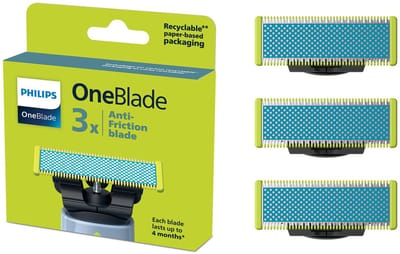 Philips OneBlade Anti-Frictie Blade - Vervangmesjes - Scheermesjes - 3 stuks -QP235/50