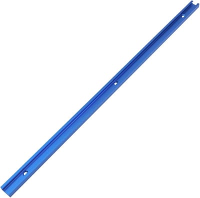 Houtbewerking T-Track - Gereedschap Aluminium - Precisie Werk - Dubbel Gesneden Profiel - 500mm Lengte - Blauw