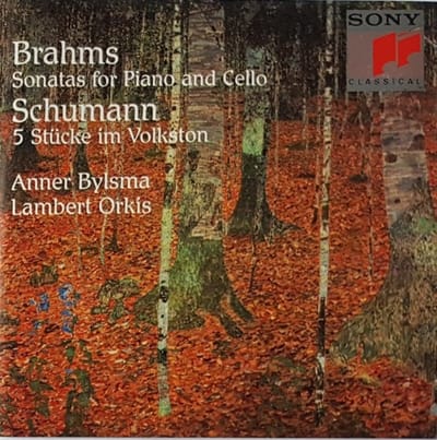 1-CD Brahms: Sonatas for Piano and Cello / Schumann: 5 Stucke in Volkston (1995) - Anner Bylsma (violoncello) / Lambert Orkis (piano)