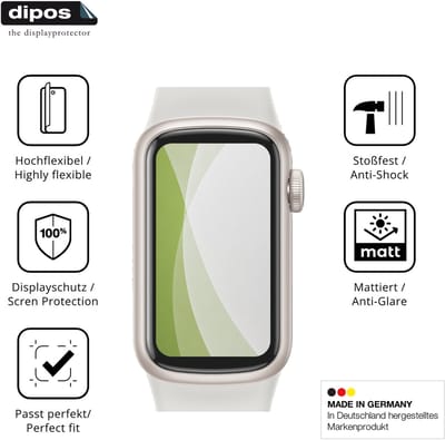 dipos FLEX – 2x Matte Screenprotector geschikt voor BUTFORFIT B6 | Volledige Schermbescherming | Case-Friendly