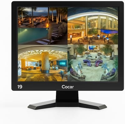 HD Veiligheidsscherm - CCTV Monitor - Toezicht Beelden - Snelle Respons - 19 Inch - Zwart