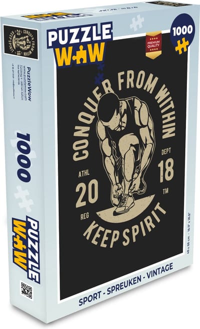 Puzzel Sport - Spreuken - Vintage - Legpuzzel - Puzzel 1000 stukjes volwassenen