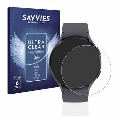 Savvies - Screenprotector voor Samsung Galaxy Watch 5 (44mm) - Folie Beschermfolie transparant 6 Stuks
