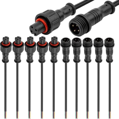Dailygoody - 5 Paar 4-Pins Waterdichte Stekkers voor Auto, Boot en Truck