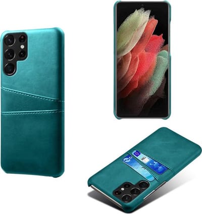 Luxe Leren Telefoonhoesje geschikt voor Samsung Galaxy S24 Plus – Backcover met Kaartvak – Groen