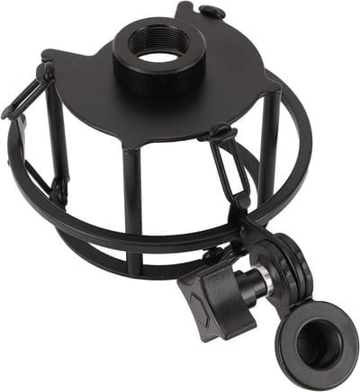 Microfoon Shockmount - Microfoonhouder - Studio Opnames - Zinklegering Constructie - 21 Mm Interface - Zwart