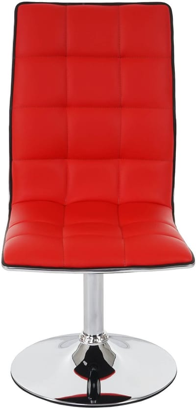 Set van 2 eetkamerstoelen MCW-C41, keukenstoel, in hoogte verstelbaar en draaibaar, kunstleer, MVG-gecertificeerd ~ rood