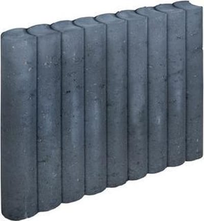 3 stuks! Rondo palissade zwart 8x50x50 cm Gardenlux