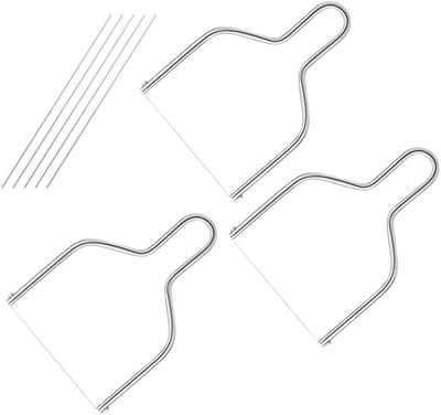 Dailygoody - Botersnijder - Kaasschaaf - Vaatwasserbestendig - Zilver - Snijgereedschap - Perfect voor keuken - 3 stuks