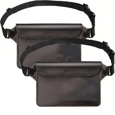 waterdichte heuptas met verstelbare heupband (2 stuks) - waterdichte heuptas met scherm en aanraakbare droge tas met verstelbare riem voor strand, zwemmen, varen, vissen, wandelen, enz.