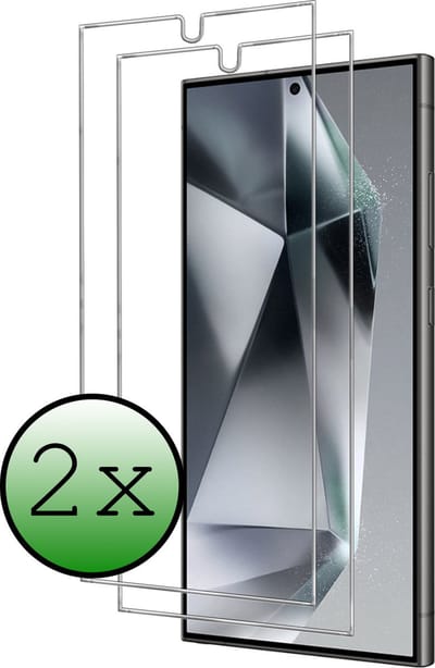 Screenprotector - 2 Stuks Geschikt voor Samsung Galaxy S24 Ultra - Extra Sterk - Beschermglas - Gehard Glas - Tempered Glass - Screen Protector