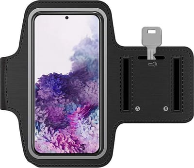 Arara Armband Geschikt voor Samsung Galaxy S20 Plus sportarmband - hardloopband - Sportband hoesje - zwart