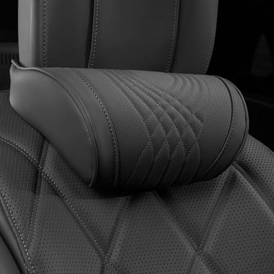 Auto Hoofdsteun Kussen - Neksteun Stoel - Comfortabel Rijden - Traagschuim Ondersteuning - 1 kg - Zwart