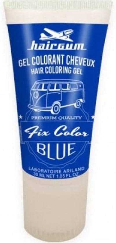 Niet-permanente kleur Hairgum Fix Color Blauw Styling Gel (30 ml)