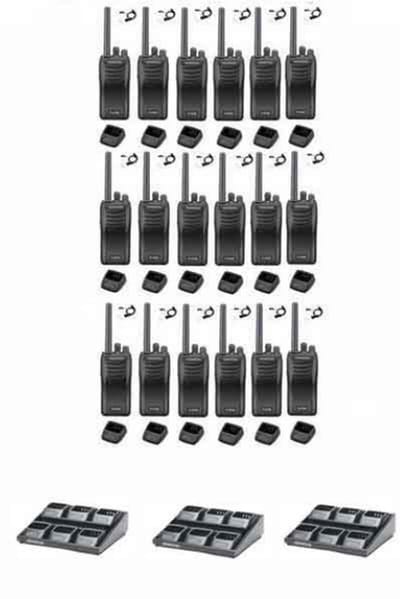 Set van 18 stuks Kenwood TK-3501 PMR446 met beveiliging oortje en 3 multiladers