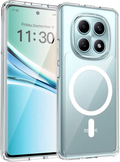 Hoesje Geschikt voor Xiaomi Redmi Note 15 4G - Compatibel met MagSafe / Qi2 - Hard Back Cover met Magneet - Transparant