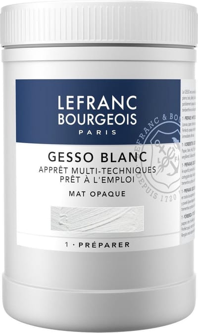 Gesso Wit 1 Liter - Primer - Basis ondergrond - Olieverf - Acrylverf