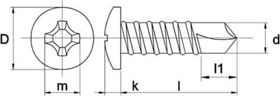 Boorschroef Din7504 Ck 4,8X32 Ph Rvs - 200 stuks