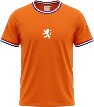 T-shirt Nederland - Supporter Shirt Holland voor Voetbal & Koningsdag - 95% Katoen - 5% Elastaan - Unisex Dames / Heren - Oranje - Maat 3XL
