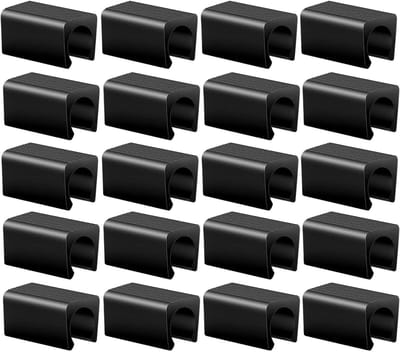 Stoelpootdoppen Rechthoekig - Meubeldop Eindkap - Vloer Beschermen - Antislip Rubber - 20 Stuks - Zwart