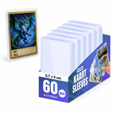 Actueell® 60 PCS Toploaders 3x4 inch - Geschikt voor Penny Sleeves, Card Sleeves & Toploader Binders - Card Protector