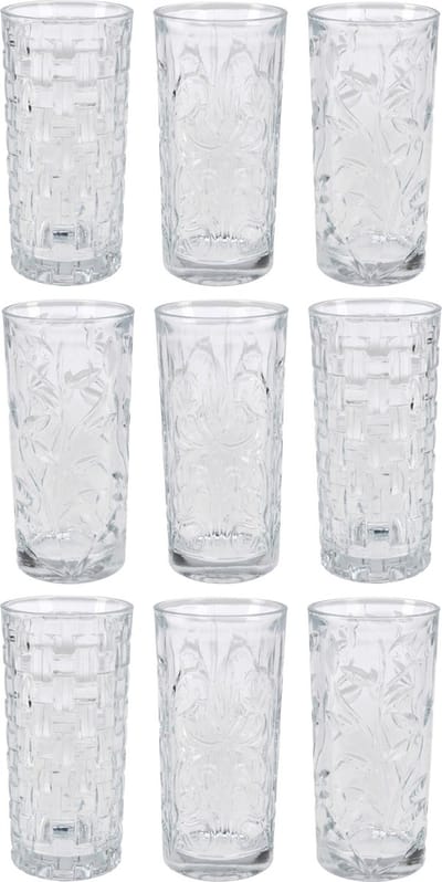 Atmos Fera Longdrinkglazen - 9x - 380 ml - sap/water/mix/drinkglazen - vaatwasmachinebestendig