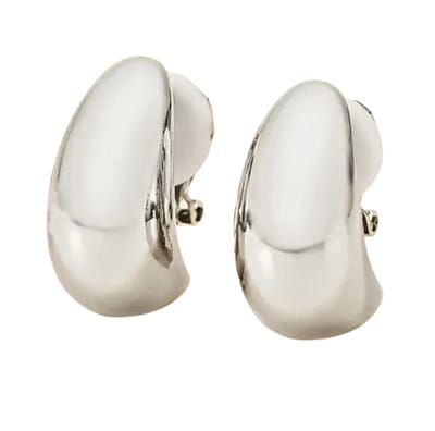 Clip oorbellen- Druppel- Zilverkleur- glans- Charme Bijoux